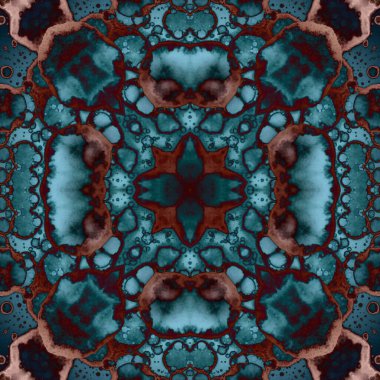 Kusursuz desenli soyut kare. Soyut arkaplan. Doku yaratıcı modern kaleydoskop