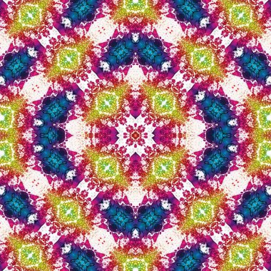 Kusursuz desenli soyut kare. Soyut arkaplan. Doku yaratıcı modern kaleydoskop