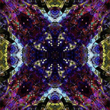 Kusursuz desenli soyut kare. Soyut arkaplan. Doku yaratıcı modern kaleydoskop