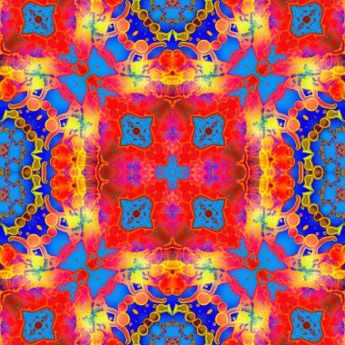 Kusursuz desenli soyut kare. Soyut arkaplan. Doku yaratıcı modern kaleydoskop
