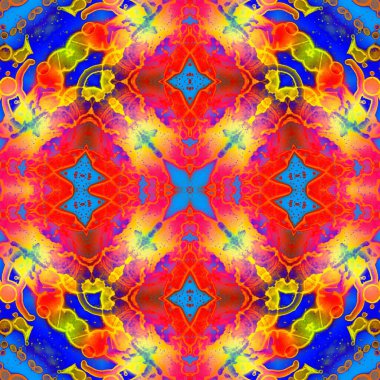 Kusursuz desenli soyut kare. Soyut arkaplan. Doku yaratıcı modern kaleydoskop