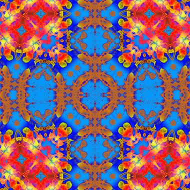 Kusursuz desenli soyut kare. Soyut arkaplan. Doku yaratıcı modern kaleydoskop