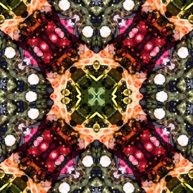 Kusursuz desenli soyut kare. Soyut arkaplan. Doku yaratıcı modern kaleydoskop