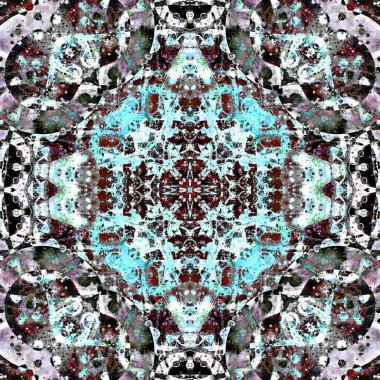 Kusursuz desenli soyut kare. Soyut arkaplan. Doku yaratıcı modern kaleydoskop