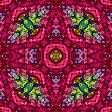 Kusursuz desenli soyut kare. Soyut arkaplan. Doku yaratıcı modern kaleydoskop