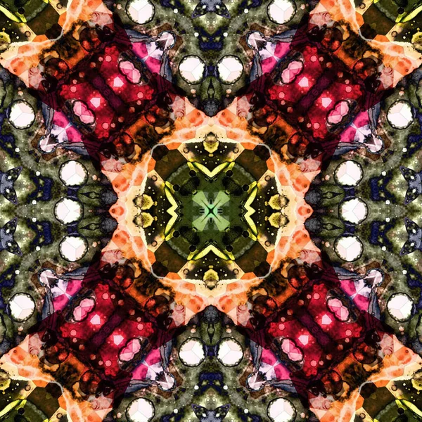 Kusursuz desenli soyut kare. Soyut arkaplan. Doku yaratıcı modern kaleydoskop