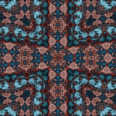 Kusursuz desenli soyut kare. Soyut arkaplan. Doku yaratıcı modern kaleydoskop