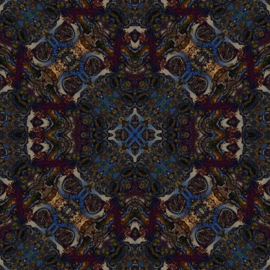 Kusursuz desenli soyut kare. Soyut arkaplan. Doku yaratıcı modern kaleydoskop