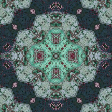 Kusursuz kare soyut desen. Sanat dokusu. Sanat mandala. Simetrik desen