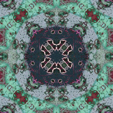 Kusursuz kare soyut desen. Sanat dokusu. Sanat mandala. Simetrik desen