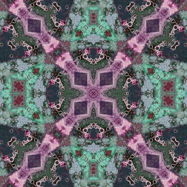 Kusursuz kare soyut desen. Sanat dokusu. Sanat mandala. Simetrik desen