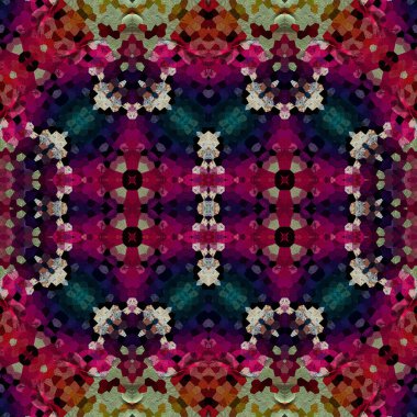 Kusursuz kare soyut desen. Sanat dokusu. Sanat mandala. Simetrik desen