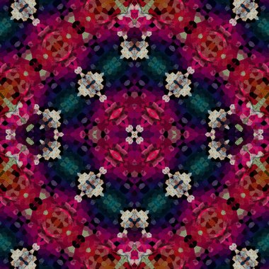 Kusursuz kare soyut desen. Sanat dokusu. Sanat mandala. Simetrik desen
