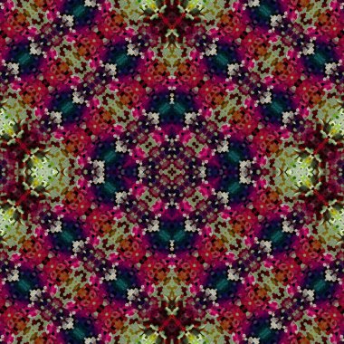 Kusursuz kare soyut desen. Sanat dokusu. Sanat mandala. Simetrik desen