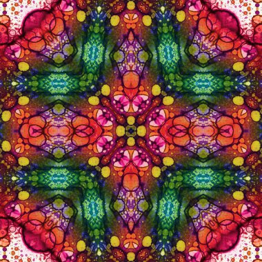 Kusursuz kare soyut desen. Sanat dokusu. Sanat mandala. Simetrik desen