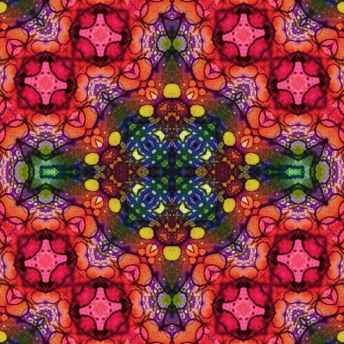 Kusursuz kare soyut desen. Sanat dokusu. Sanat mandala. Simetrik desen