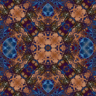 Kusursuz kare soyut desen. Sanat dokusu. Sanat mandala. Simetrik desen