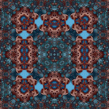 Kusursuz kare soyut desen. Sanat dokusu. Sanat mandala. Simetrik desen