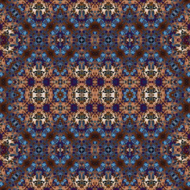 Kusursuz kare soyut desen. Sanat dokusu. Sanat mandala. Simetrik desen