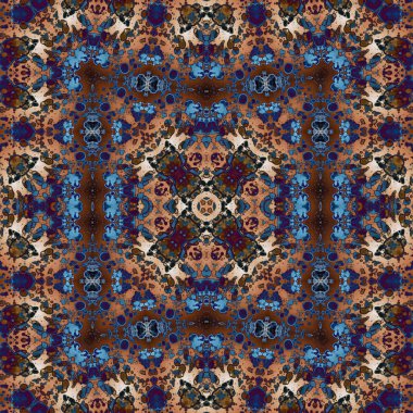 Kusursuz kare soyut desen. Sanat dokusu. Sanat mandala. Simetrik desen