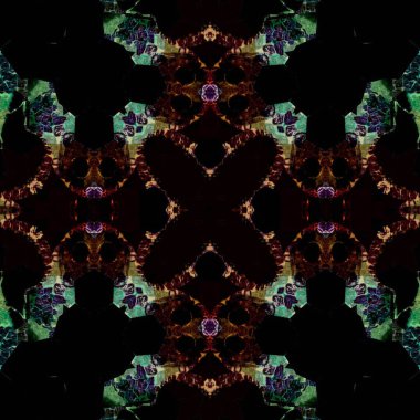 Kusursuz kare soyut desen. Sanat dokusu. Sanat mandala. Simetrik desen