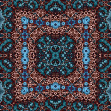 Kusursuz kare soyut desen. Sanat dokusu. Sanat mandala. Simetrik desen