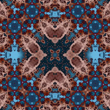 Kusursuz kare soyut desen. Sanat dokusu. Sanat mandala. Simetrik desen