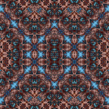 Kusursuz kare soyut desen. Sanat dokusu. Sanat mandala. Simetrik desen