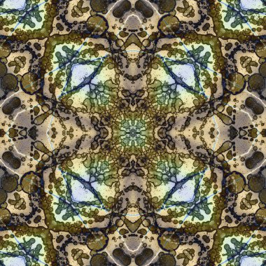 Kusursuz kare soyut desen. Sanat dokusu. Sanat mandala. Simetrik desen