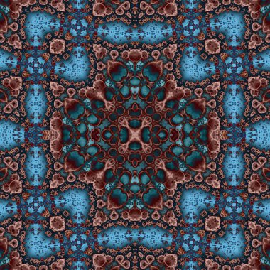 Kusursuz kare soyut desen. Sanat dokusu. Sanat mandala. Simetrik desen