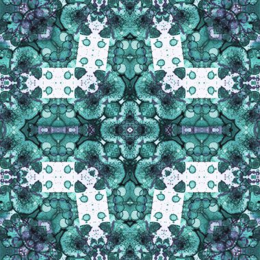 Kusursuz kare soyut desen. Sanat dokusu. Sanat mandala. Simetrik desen