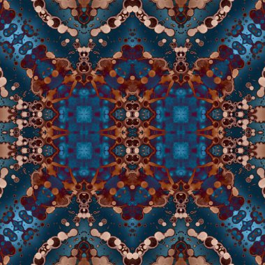 Kusursuz kare soyut desen. Sanat dokusu. Sanat mandala. Simetrik desen