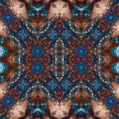 Kusursuz kare soyut desen. Sanat dokusu. Sanat mandala. Simetrik desen