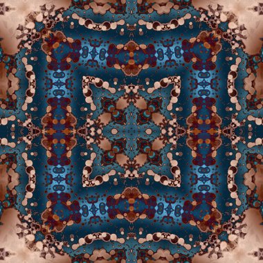 Kusursuz kare soyut desen. Sanat dokusu. Sanat mandala. Simetrik desen