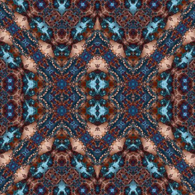 Kusursuz kare soyut desen. Sanat dokusu. Sanat mandala. Simetrik desen