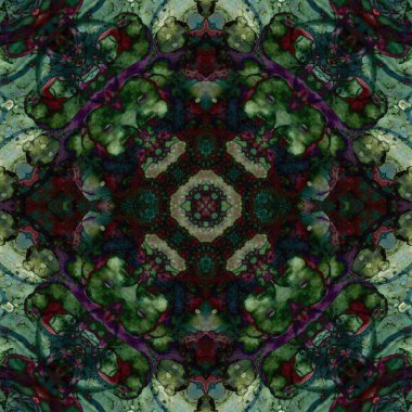 Kusursuz kare soyut desen. Sanat dokusu. Sanat mandala. Simetrik desen