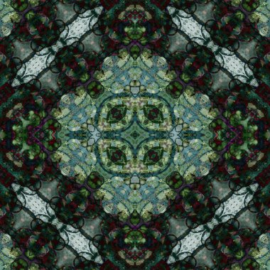 Kusursuz kare soyut desen. Sanat dokusu. Sanat mandala. Simetrik desen