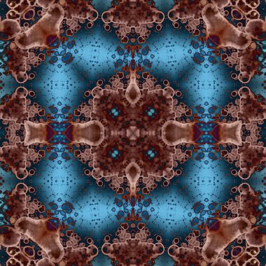 Kusursuz kare soyut desen. Sanat dokusu. Sanat mandala. Simetrik desen