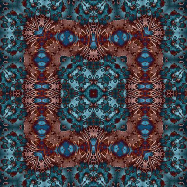 Kusursuz kare soyut desen. Sanat dokusu. Sanat mandala. Simetrik desen