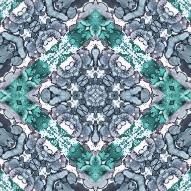 Kusursuz kare soyut desen. Sanat dokusu. Sanat mandala. Simetrik desen