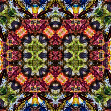 Kusursuz kare soyut desen. Sanat dokusu. Sanat mandala. Simetrik desen