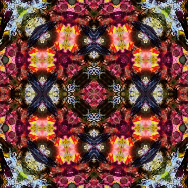 Kusursuz kare soyut desen. Sanat dokusu. Sanat mandala. Simetrik desen