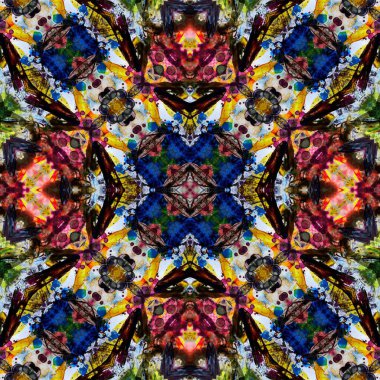 Kusursuz kare soyut desen. Sanat dokusu. Sanat mandala. Simetrik desen