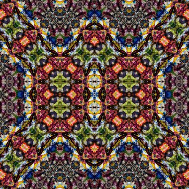 Kusursuz kare soyut desen. Sanat dokusu. Sanat mandala. Simetrik desen