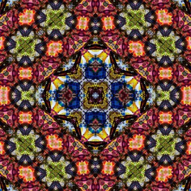 Kusursuz kare soyut desen. Sanat dokusu. Sanat mandala. Simetrik desen