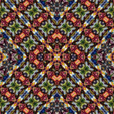 Kusursuz kare soyut desen. Sanat dokusu. Sanat mandala. Simetrik desen