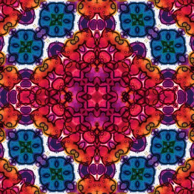 Kusursuz kare soyut desen. Sanat dokusu. Sanat mandala. Simetrik desen