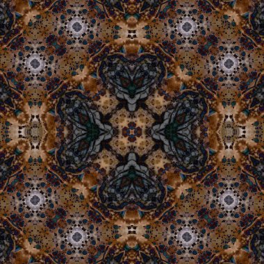 Kusursuz kare soyut desen. Sanat dokusu. Sanat mandala. Simetrik desen