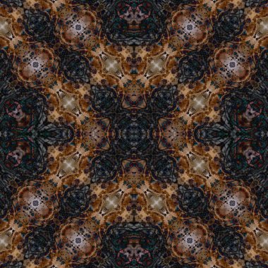 Kusursuz kare soyut desen. Sanat dokusu. Sanat mandala. Simetrik desen