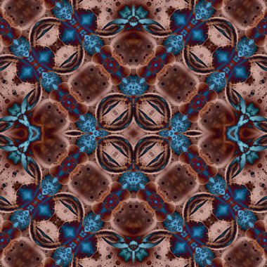 Kusursuz kare soyut desen. Sanat dokusu. Sanat mandala. Simetrik desen